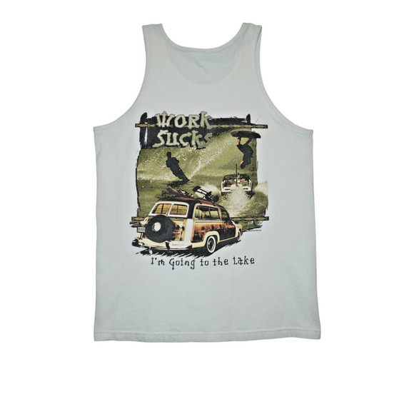 🔥 Lake Life Funny Graphic Tank Top Bundle (3-Pack) – Size L – Boating, Party, - Picture 13 of 13